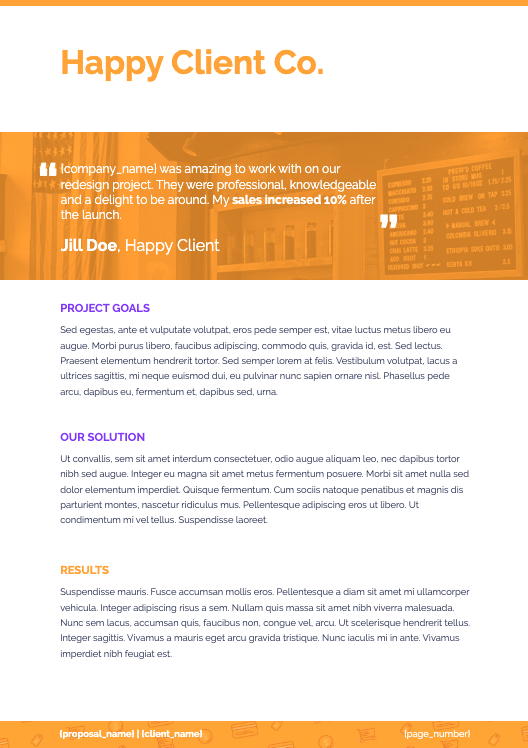 Ecommerce Proposal Template